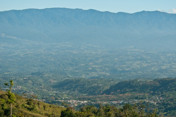 San Vito, Coto Brus Valley, and Talamanca Mts. from Las Paraguas